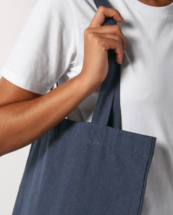 Tote Bag STAU760 Tote Bag aus Stoff Blau Henkel